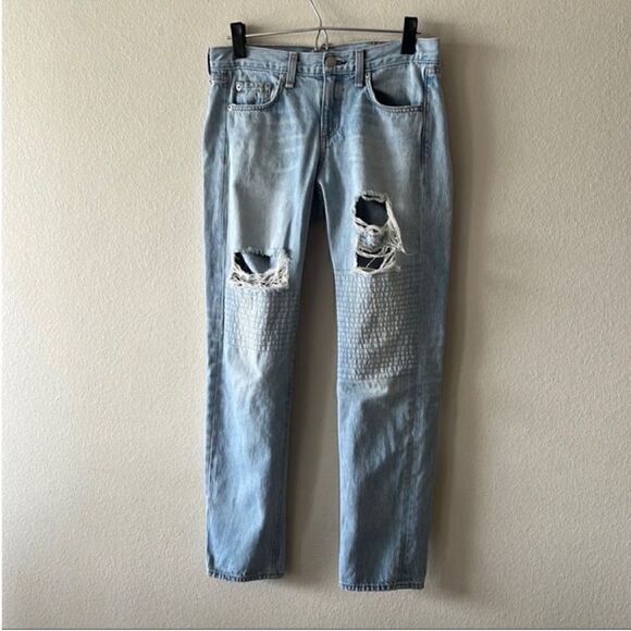 Rag & Bone The Dre Skinny in Convoy Skinny Motto Distressed Jeans - Picture 3 of 13